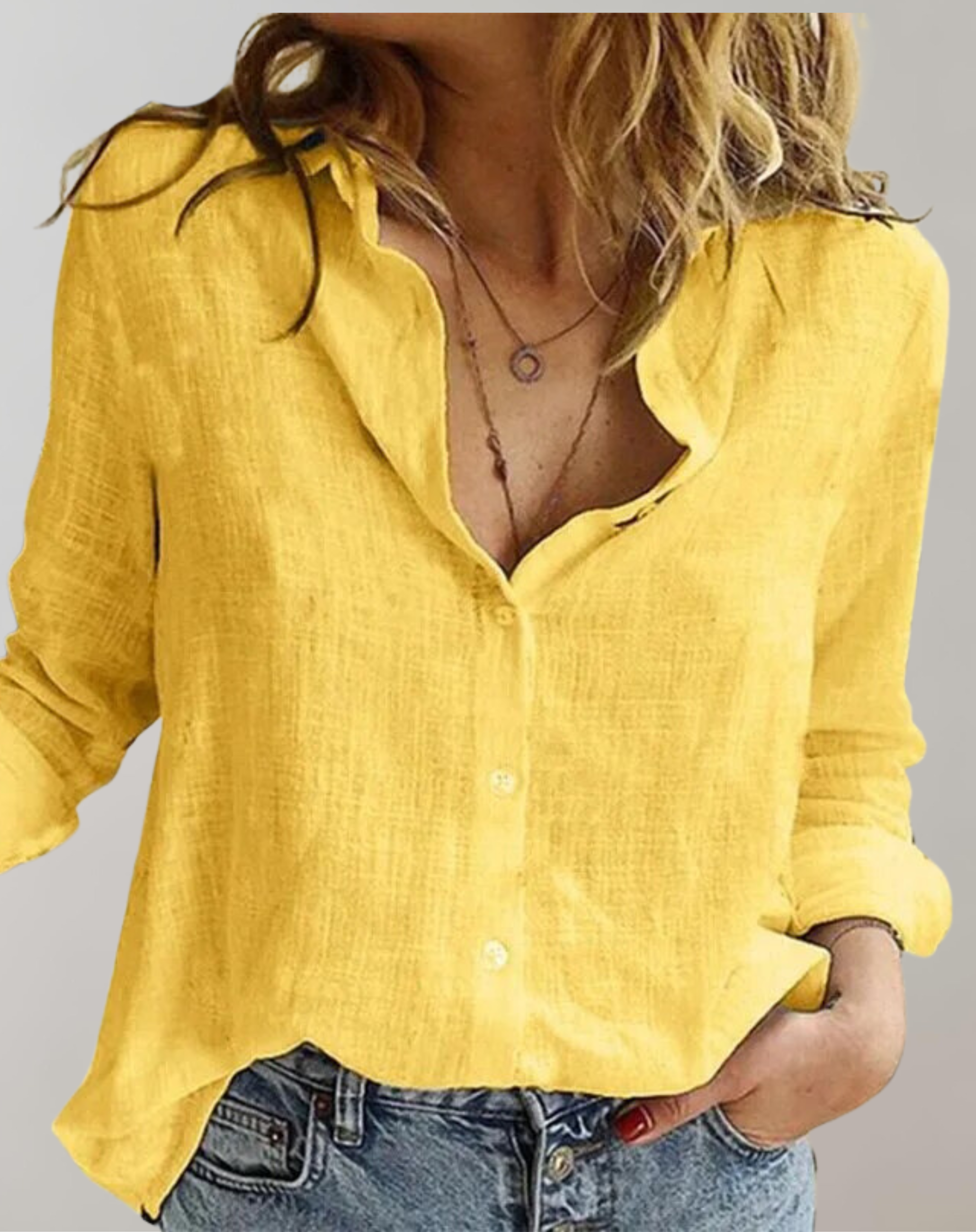 WW - Freizeit Weiß Gelb Hemden