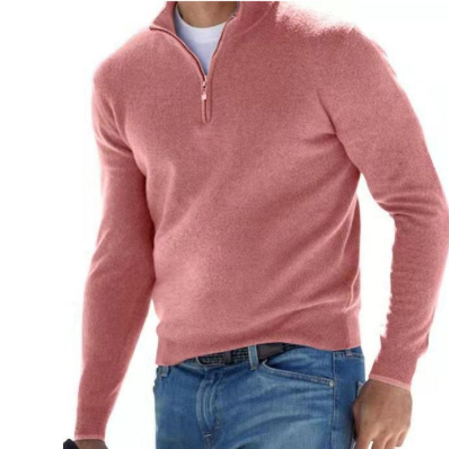 WW | Warmes Herrenpullover Reißverschluss