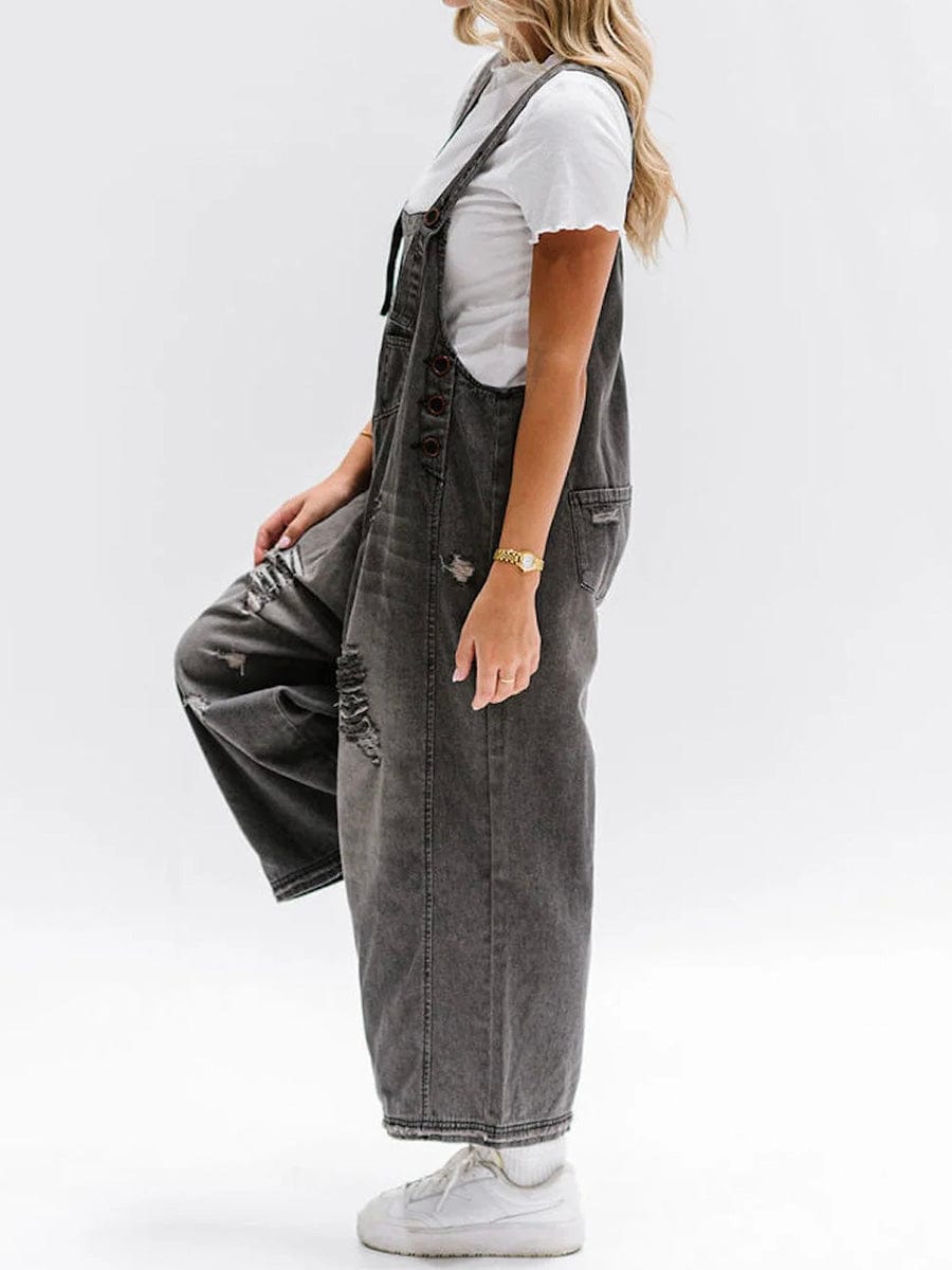 WW | Ärmelloser Lockere Denim Overall