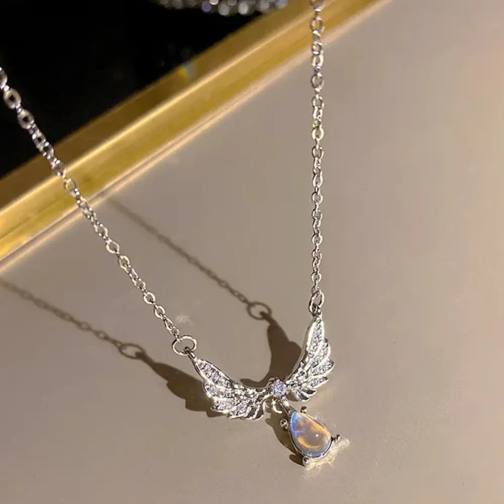 WW | Bogen Engel Flügel Herz Anhänger Kette Für Damen