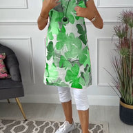 WW | Lässiges Longtop mit Farbenfrohem Blumenprint