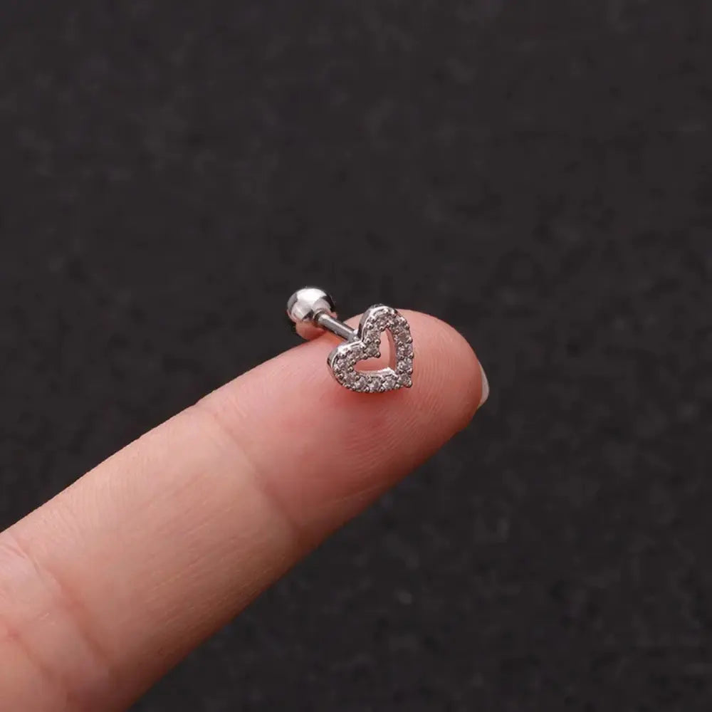 WW | Blum Kreuz Tragus Piercing Ohrringe