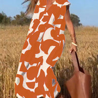 Amara™ - Maxikleid mit Print und V-Ausschnitt