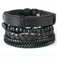 WW | Geflochtene Leder Wickelarmband Für Herren