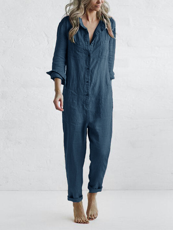 WW | Bequemer Jumpsuit Mit Taillengürtel