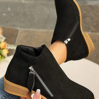 WW | Ankle Zipper Aus Wildleder Stil Chic Und Unübertroffener Komfort