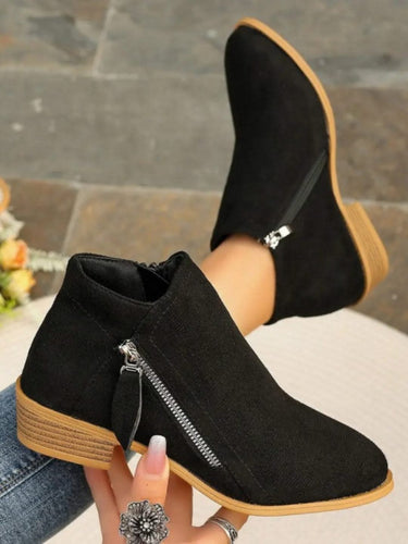 WW | Ankle Zipper Aus Wildleder Stil Chic Und Unübertroffener Komfort