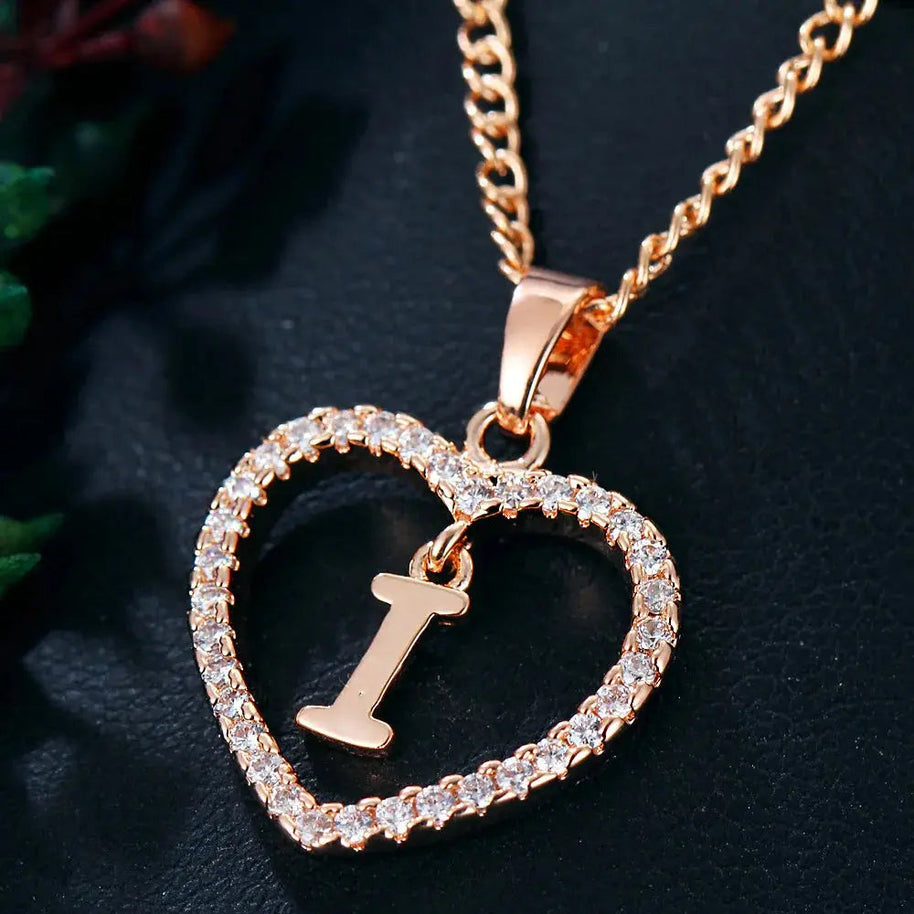 WW | Buchstaben Zirkon Liebe Kette Schmuck Anhänger
