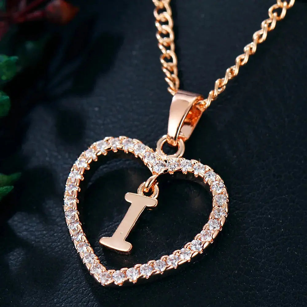 WW | Buchstaben Zirkon Liebe Kette Schmuck Anhänger