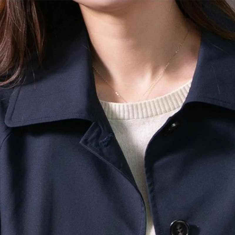 W&W Mode | Klassischer Trenchcoat Damen, Einfach Gebunden, Taillierter Damenmantel