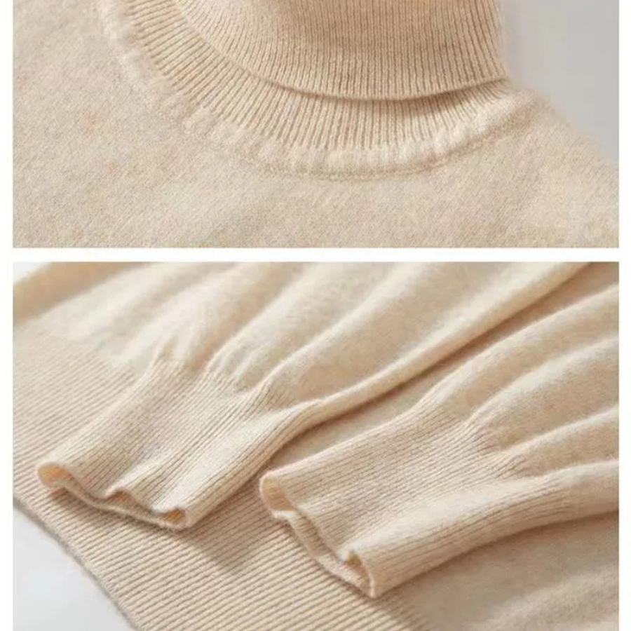 WW | Herren Wollpullover Mit Rollkragen Und Schlankem Design