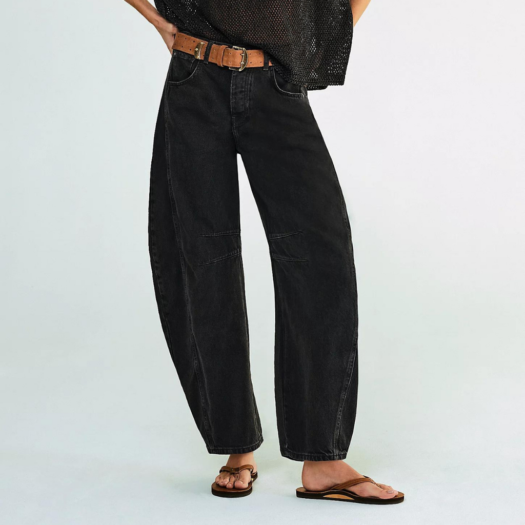 WW | Wide Leg Jeans Aus Verblasstem Denim Für Damen