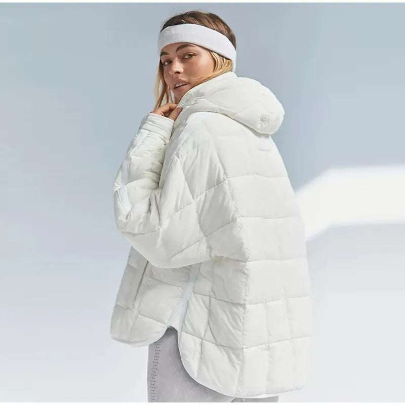 Damen Jacke, dünn wattiert und warm, mit Pullover-Schnitt