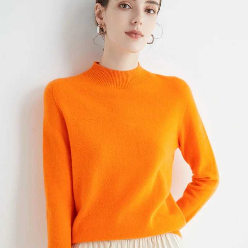 W&W Mode | Cashmere Pullover Damen Rundhals Weicher und Leichter Strickpullover