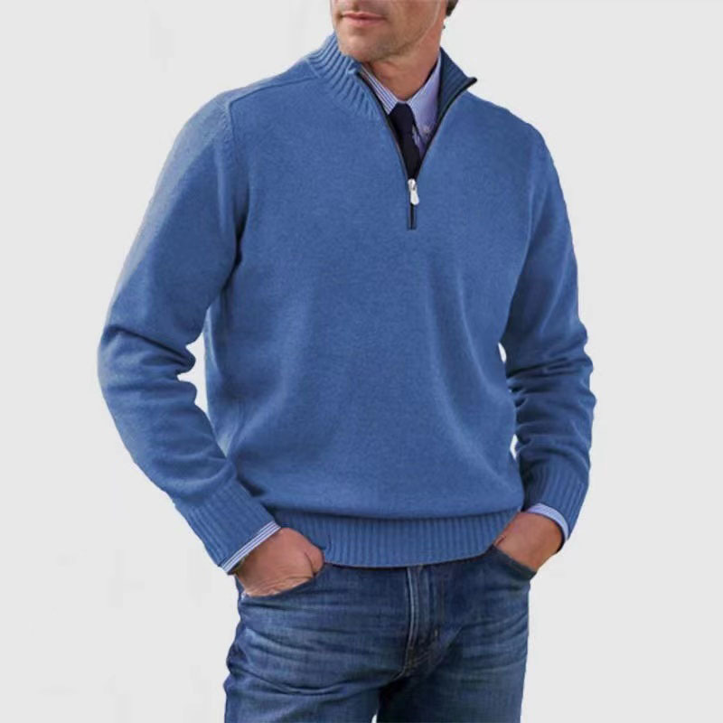 WW | Herrenpullover Mit Halbem Reißverschluss