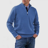 WW | Herrenpullover Mit Halbem Reißverschluss
