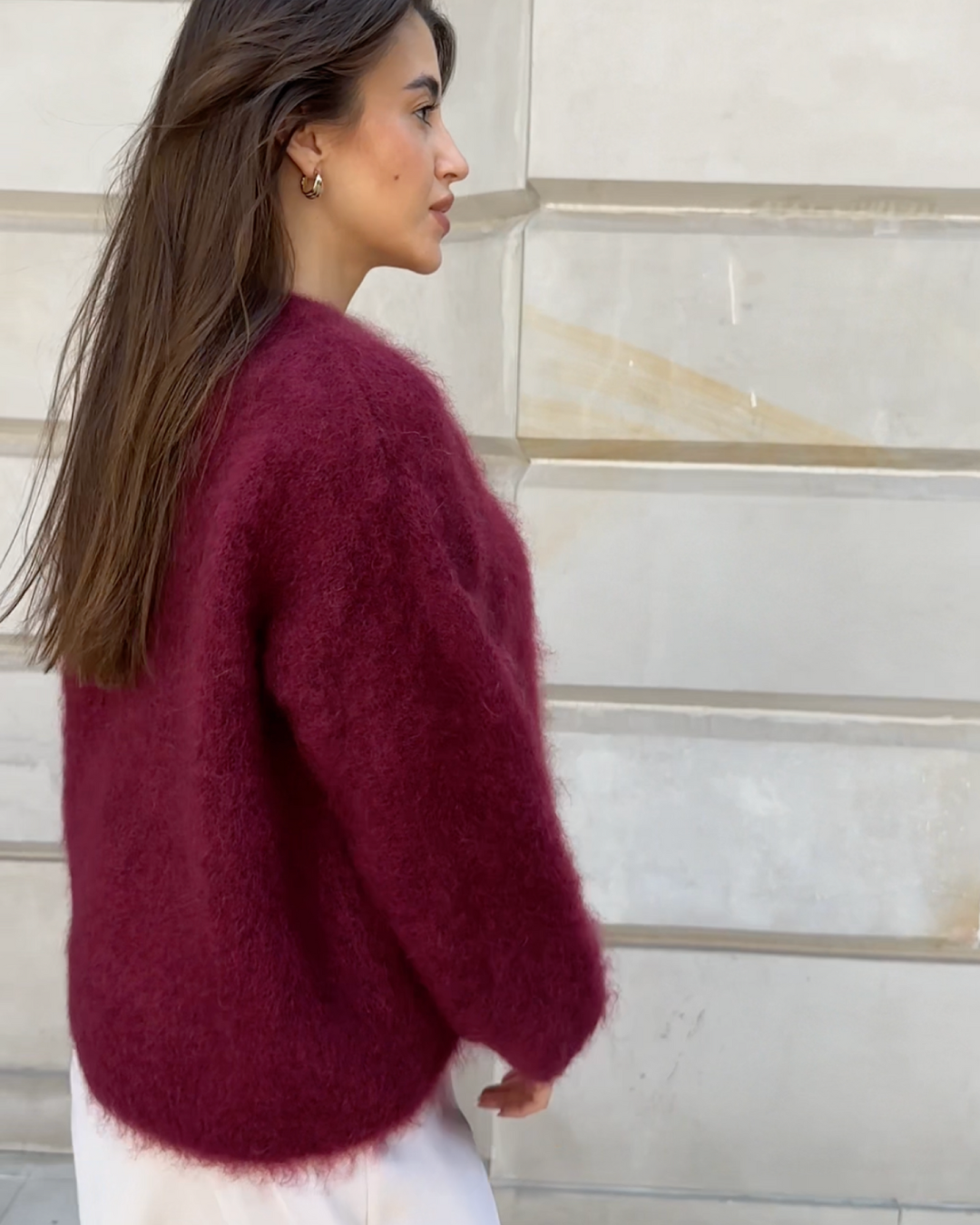 WW | Mohair Mischpullover mit Rundhalsausschnitt