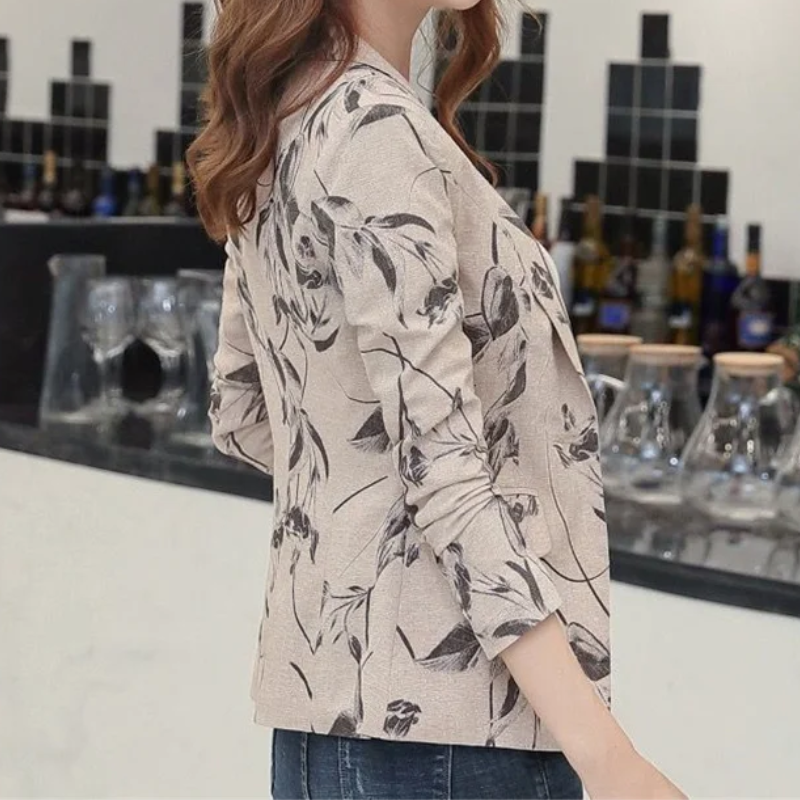 WW | Damen Blazer mit Blumenmuster Perfekt für Frühling und Sommer