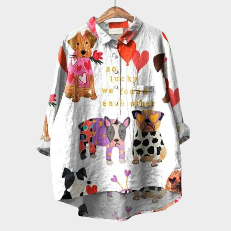 WW | Lässige Bluse mit Rundhalsausschnitt