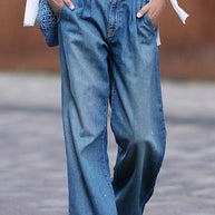 WW | Rosiedress Vintage Weite Beinform Zerrissene Denim-Hose