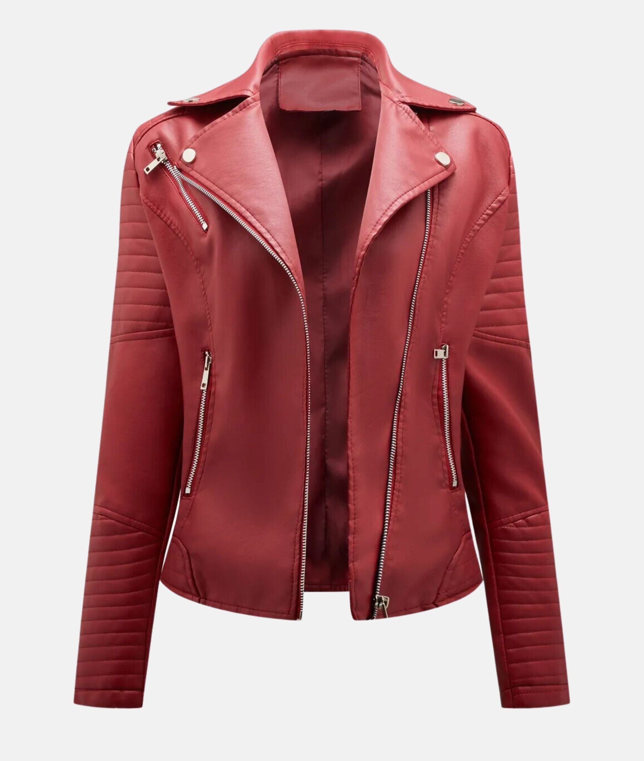 WW | Damen Lederjacke ohne Kapuze - Stilvolle Bikerjacke