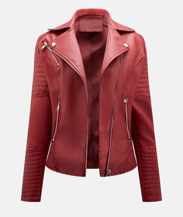 W&W Mode | Damen Lederjacke ohne Kapuze - Stilvolle Bikerjacke