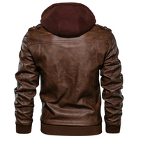 WW | Lederjacke Mit Kapuze Für Herren