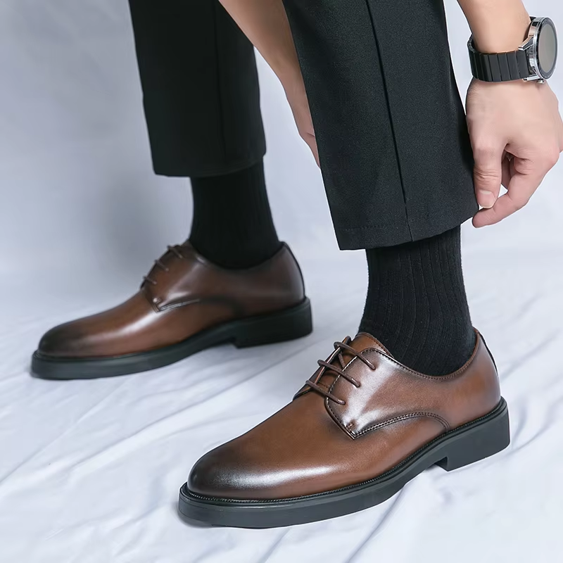 W&W Mode | Elegante Herrenschuhe Aus Leder Mit Schnürung Und Rutschfester Sohle