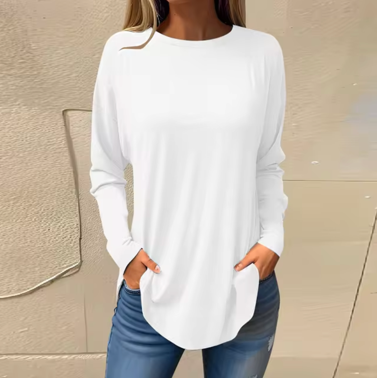WW - Rundhals-Pullover aus Baumwolle