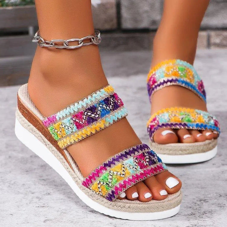 W&W Mode | Sommer-Sandalen mit Leinenboden