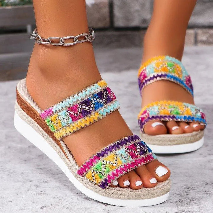 W&W Mode | Sommer-Sandalen mit Leinenboden