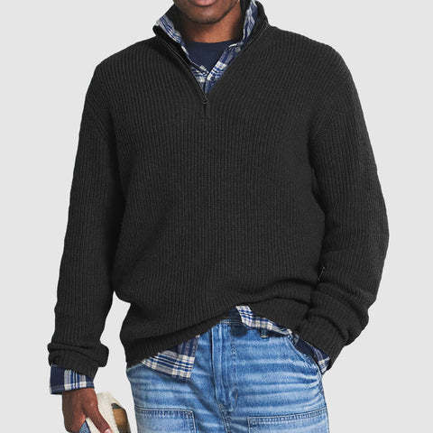 W&W Mode | Herren Pullover Mit Halbem Reißverschluss
