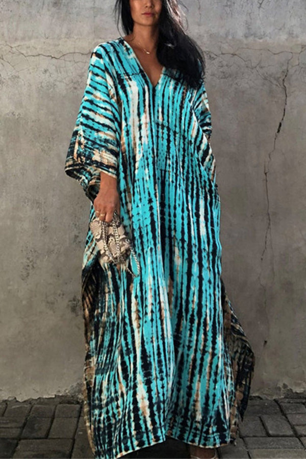 W&W Mode Freely – Lockeres Überwurfkleid im Batik-Boho-Stil