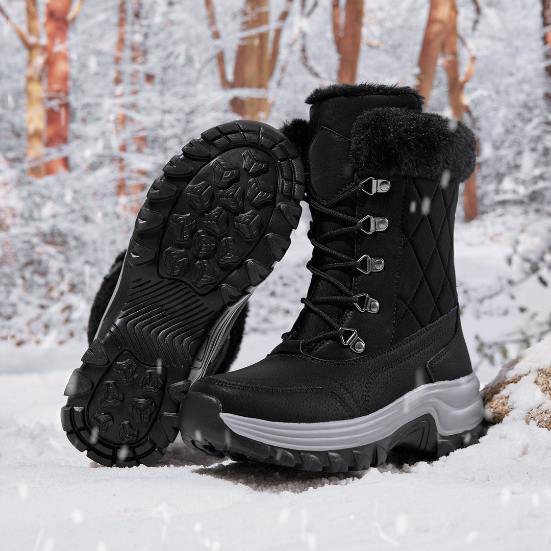W&W Mode | Lässige Winter Fleece-gefütterte Stiefel für Frauen