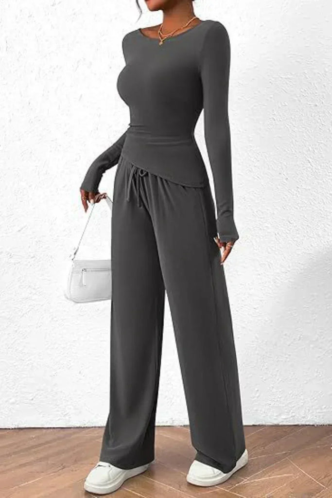WW | Elegantes Set mit Langarmoberteil und Pants für Frauen
