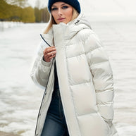 WW | Stilvoller langer Wintermantel Damen mit