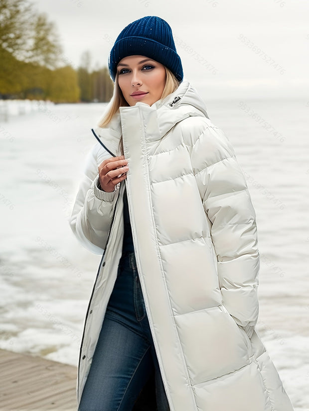 WW | Stilvoller langer Wintermantel Damen mit