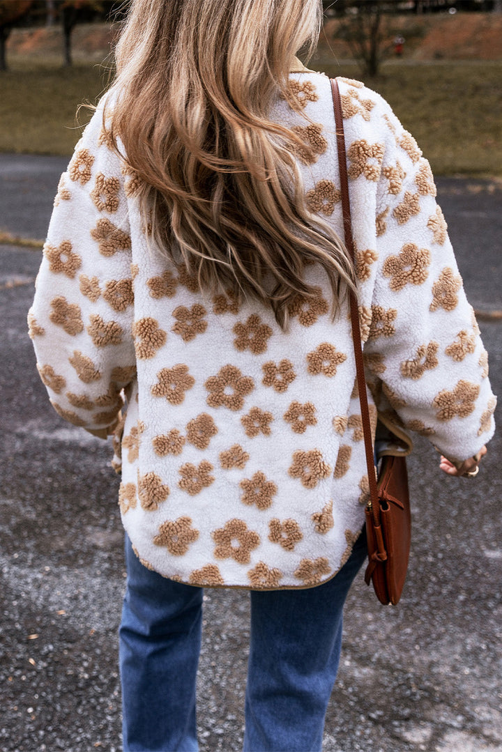 W&W Mode | Fleecejacke Mit Blumenmuster Für Frauen