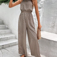 WW | Ärmelloser Jumpsuit mit aufhängendem Halsband
