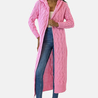 W&W - Lange Strickjacke mit Kapuze
