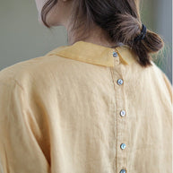 WW | Leinen Vintage Bluse für Damen - Stilvolle und Bequeme Bluse
