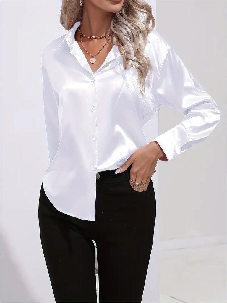WW | Luxuriöse Satinbluse