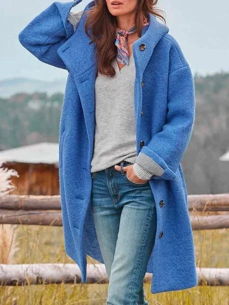 W&W Mode – Winddichte, warme Herbst-/Winterjacke mit Uni-Farbe und Taschen