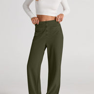 WW | Taille Weite Hose Mit Taschen Elegant Und Komfortabel