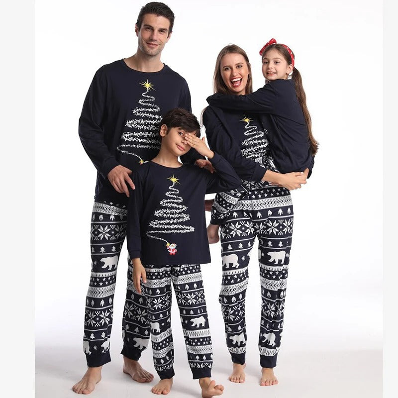 WW | Stilvolle Winter Familien Weihnachts-Pyjama Set für Unisex