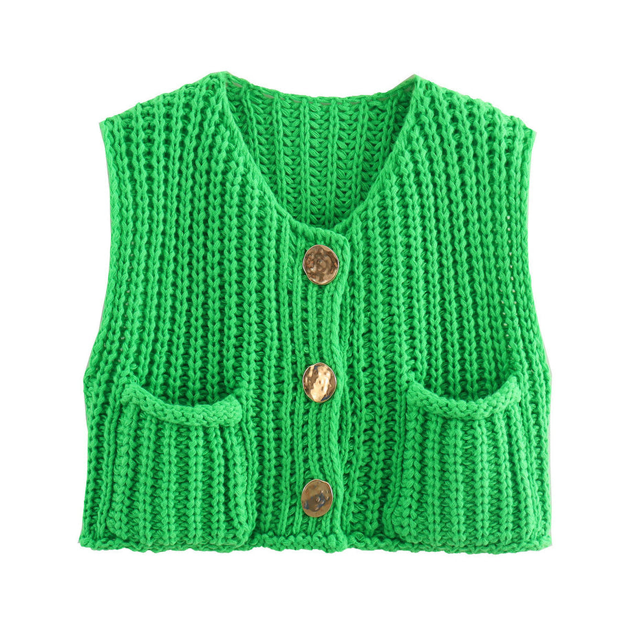 WW | Ärmellose Gestrickte Weste
