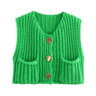 WW | Ärmellose Gestrickte Weste