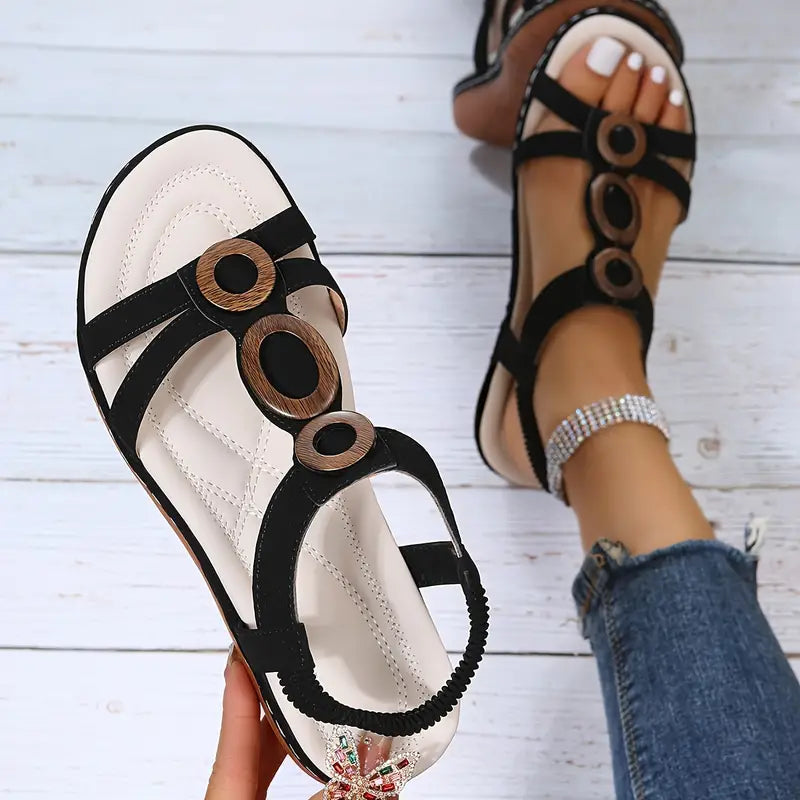 WW | Leichtere, Flache Sandalen mit Offenen Zehen und Einem Lässigen Design