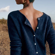 WW | grob gestrickter Cardigan-Pullover