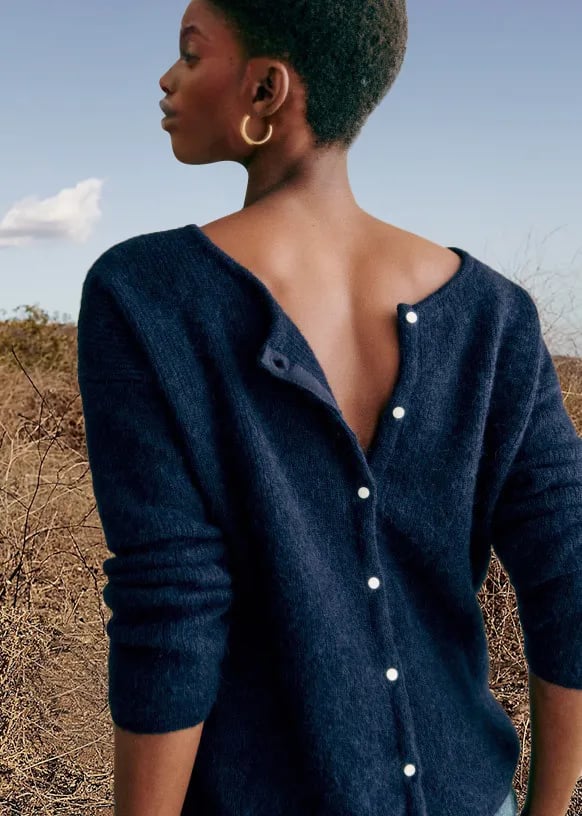 WW | grob gestrickter Cardigan-Pullover